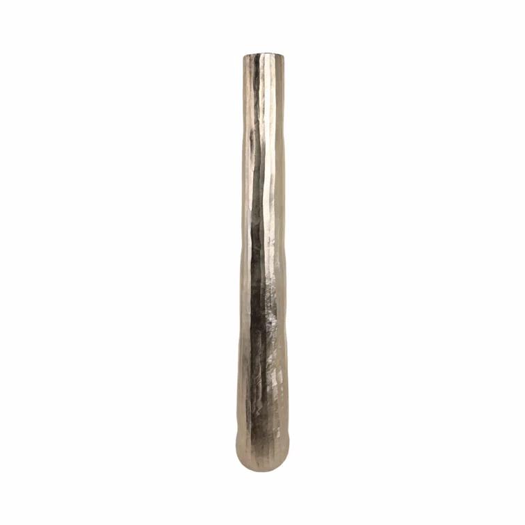 Sagebrook Home 58" Rounded Etched Metal Floor Vase, Silver | Perigold