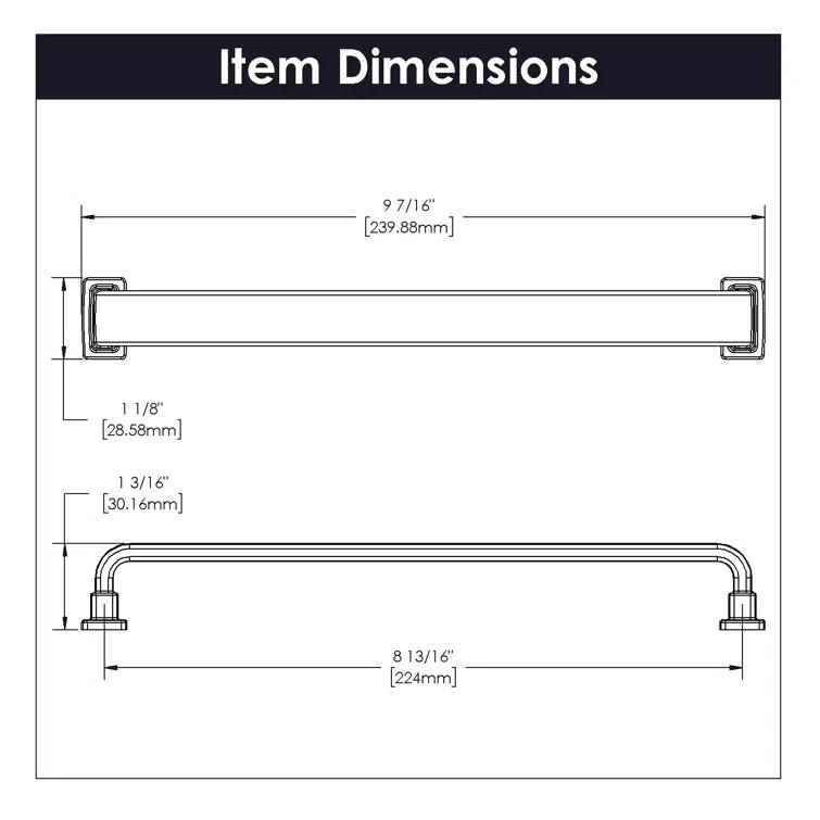 Belwith Keeler 8 13/16" Center to Center Bar/Handle pull
