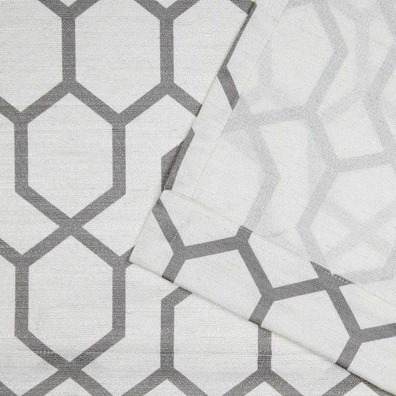 Nicole Miller Nicole Miller Hexa Geometric Print Hidden Tab/Rod Pocket Top Light Filtering Curtain Panel Pair (Set of 2)