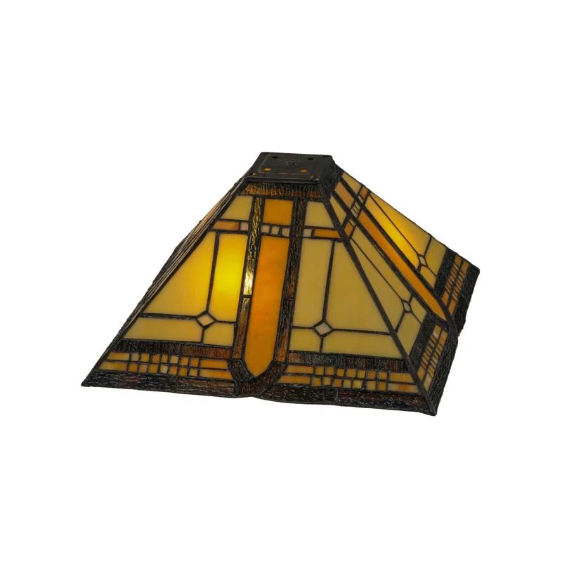 Meyda Tiffany & Stained Glass 7'' H x 18'' W Glass Rectangle Lamp Shade