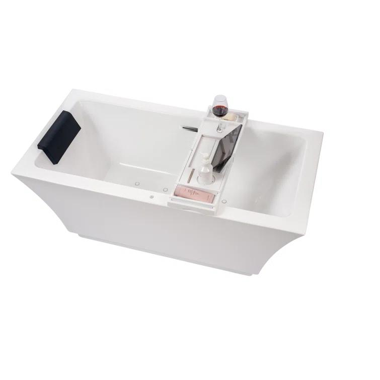 Orion 59'' x 30'' Freestanding Soaking Acrylic Bathtub