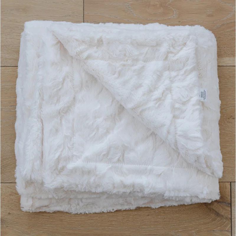 Graced Soft Luxuries Double Sided Faux Fur Throw Blanket, Multiple Colors