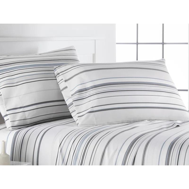 SouthShore Fine Linens Coastal Stripes Collection Striped Microfiber Sheet Set