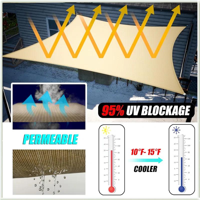 Amgo Amgo Triangle Sun Shade Sail with Hardware Kit