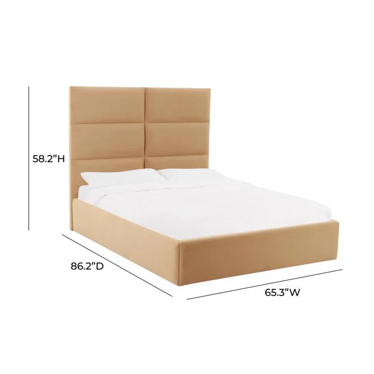 TOV Furniture Eliana Honey Velvet Bed
