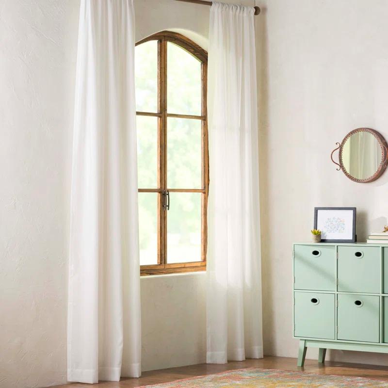 Eclipse Chelsea Polyester Sheer Curtain Single Panel