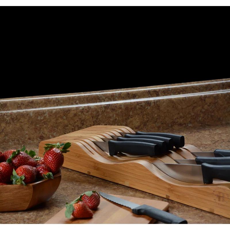 Bambusi Bambüsi 12 Slot Drawer Knife Block