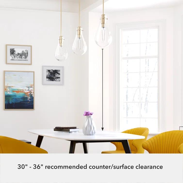 Hunter Fan Lundin 1 - Light Single Tear Drop Pendant