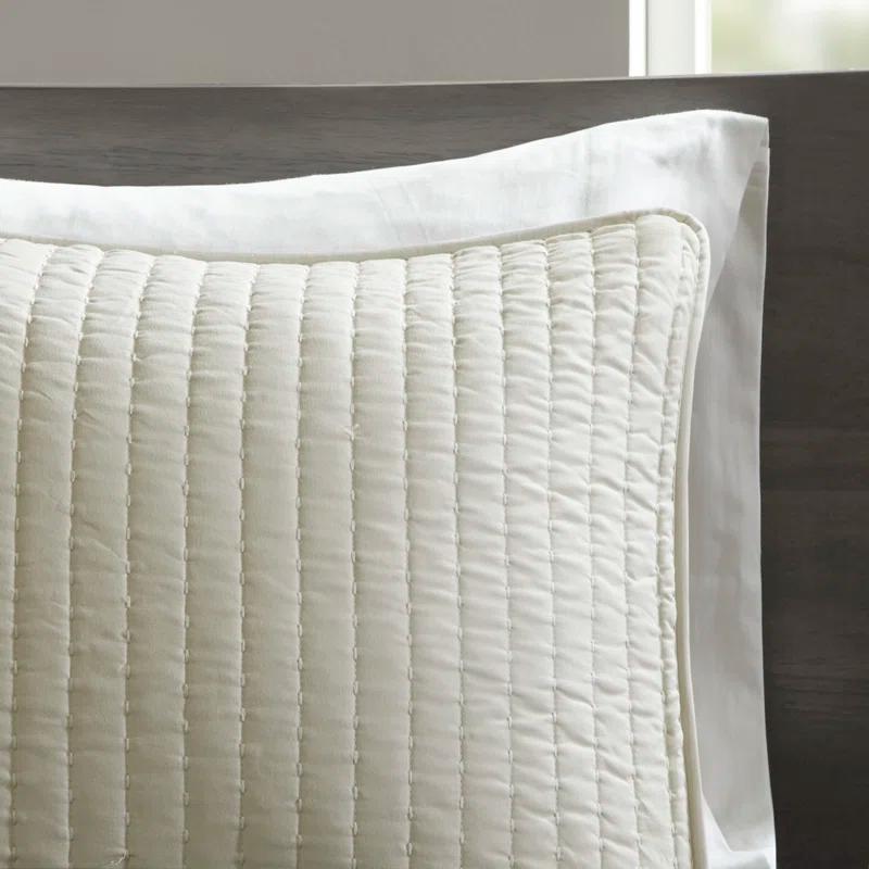 Madison Park Barwick Reversible Solid 3 Piece Quilt Set