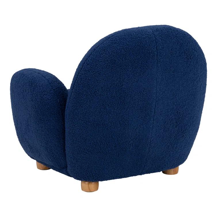 Sprogs Kids Comfy Plush Reading Chair With Arms - Sturdy Cushioned Accent Chair For Toddlers, Childrens Bedroom, Lounge, Preschool, Daycare - Teddy Bear Fabric