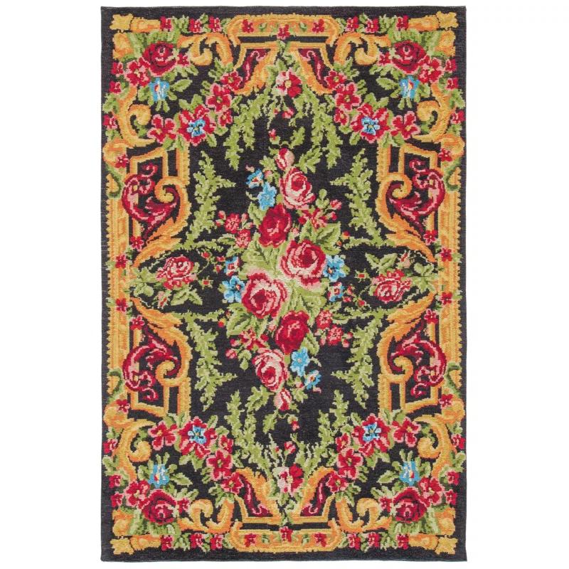 Astoria Grand Abington Classic Vintage Performance Floral Rug