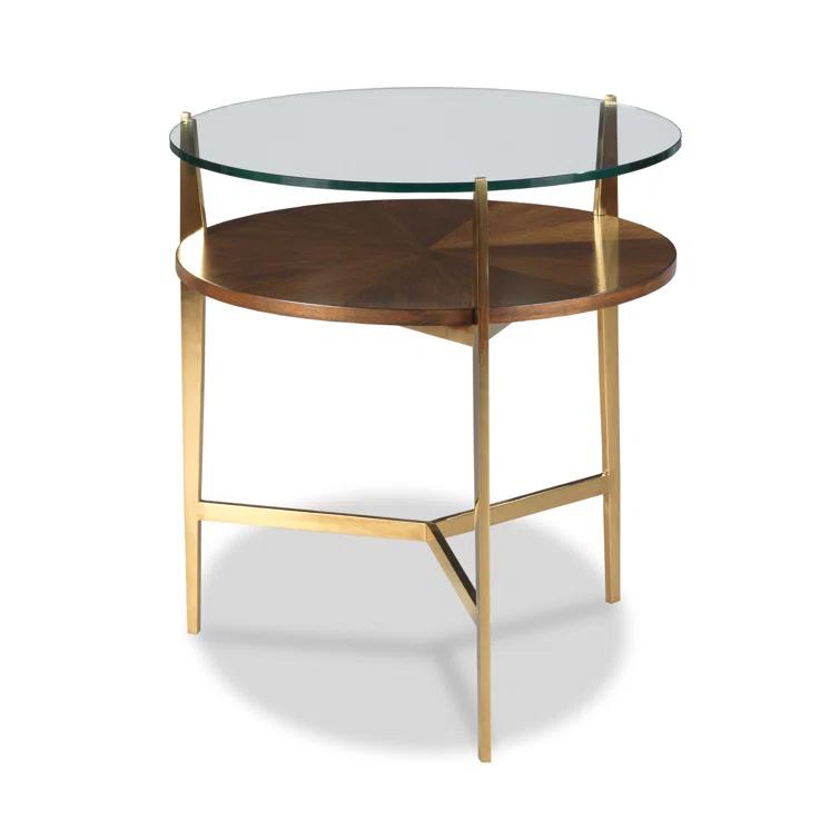 Woodbridge Furniture La Scala Glass Top End Table