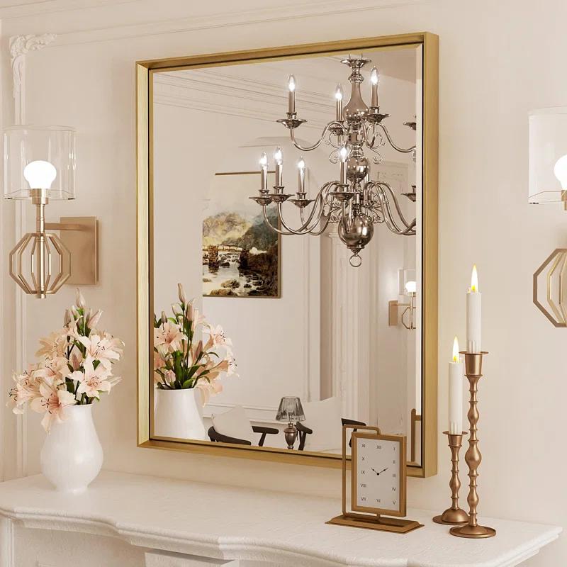 Decorative Wall Mirror Beveled Design, Bathroom Vanity Mirror Accent Mirror Finish