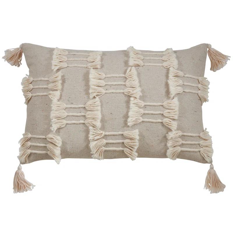 Saro Trois Lignes Collection Boho Tassel Design Pillow, Cover Only & Reviews | Wayfair