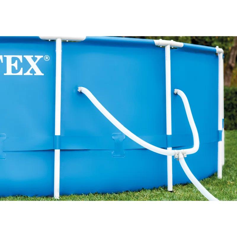 Intex Intex Metal Frame Round Above Ground Swimming Pool w/Pump