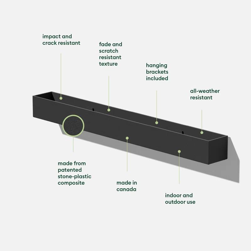 Geo Series Plastic Trough Hanging Planter