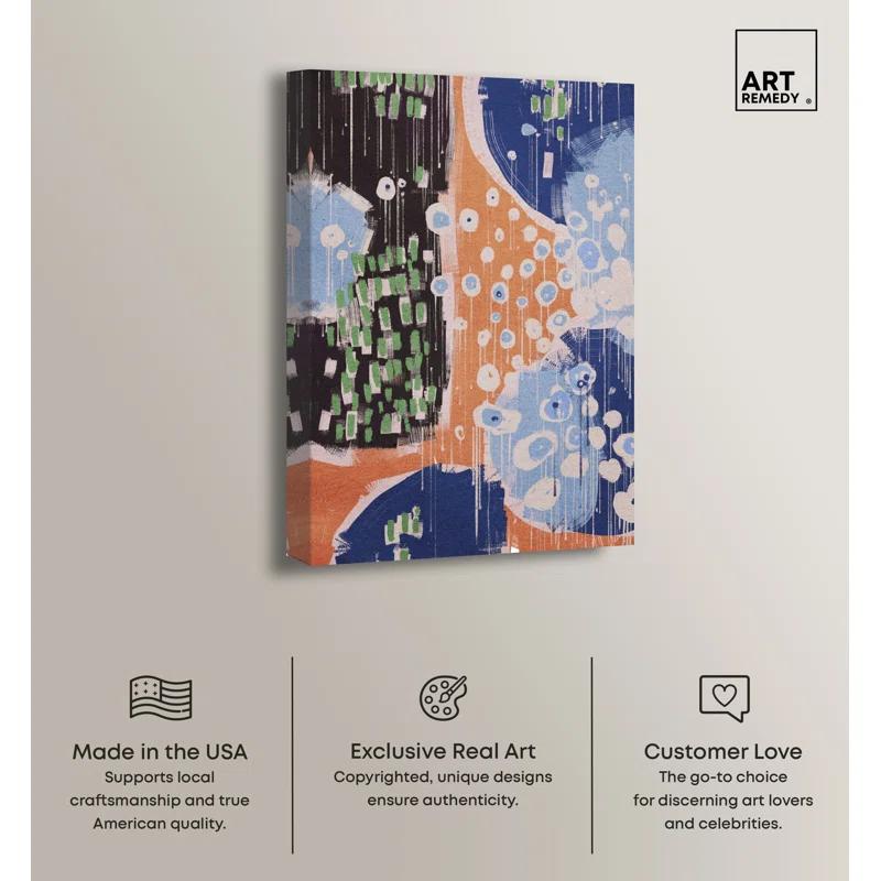 Art Remedy Raining Colors Retro Modern Abstract Wall Art by Art Remedy | Wayfair