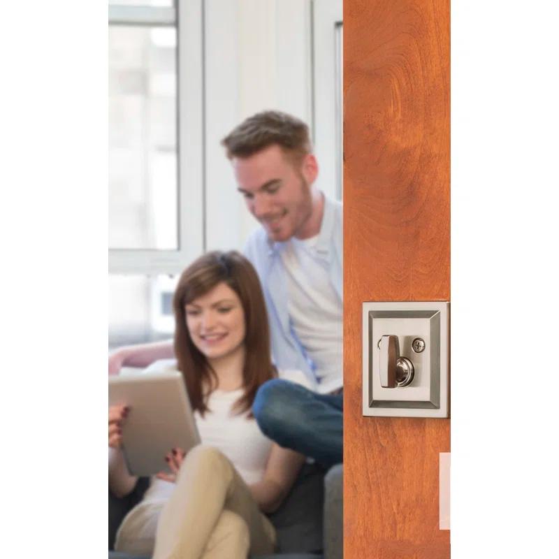 Baldwin 380SLB15SMTCPRCAL Torrey Pines 380 Rectangular Low Profile Single Cylinder Deadbolt with SmartKey
