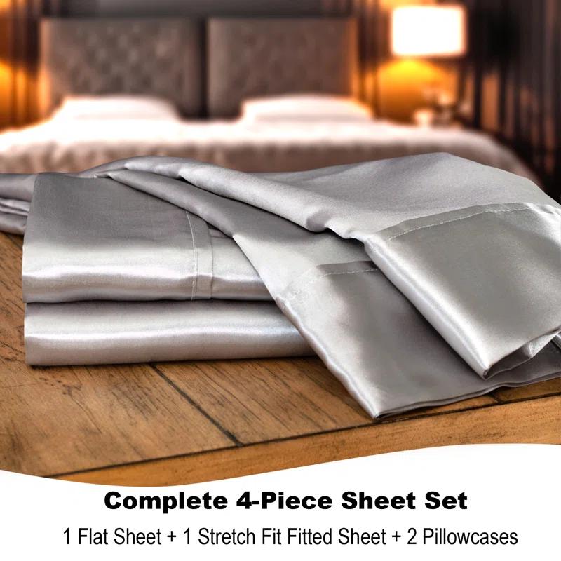Bed Tite Smooth Satin BedTite Tight Grip Sheet Set