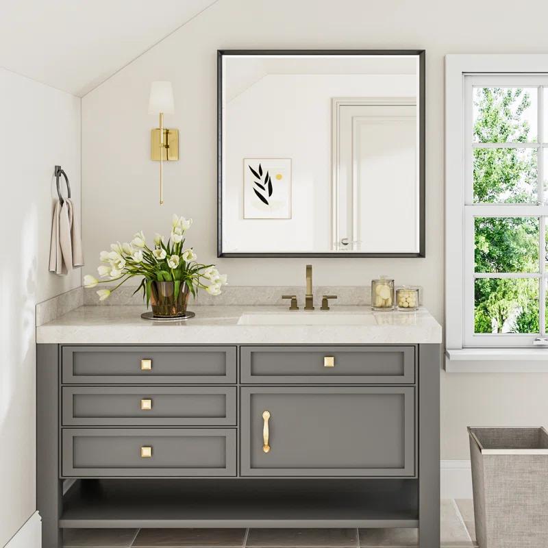 Decorative Wall Mirror Beveled Design, Bathroom Vanity Mirror Accent Mirror Finish