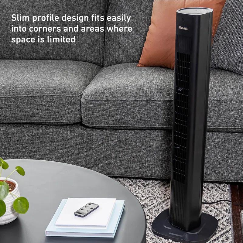 Holmes 36" SmartConnect Wi-Fi Oscillating Digital Tower Fan, 3 Speeds, Remote Control