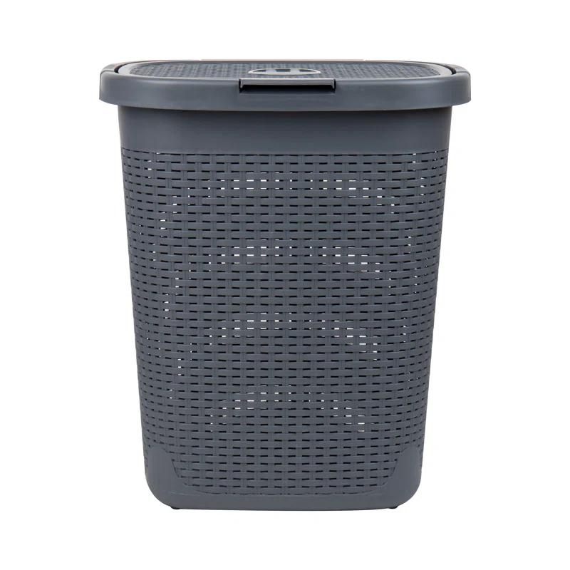 Mind Reader Mind Reader 50L Slim Laundry Hamper, Clothes Basket, Lid, Plastic