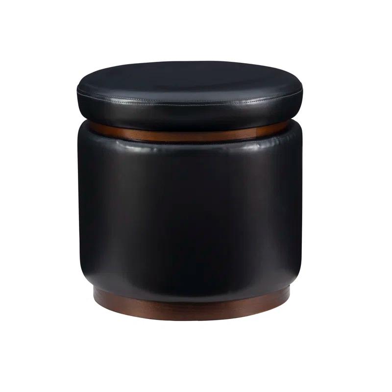 Wade Logan® Addilynne Faux Leather Ottoman