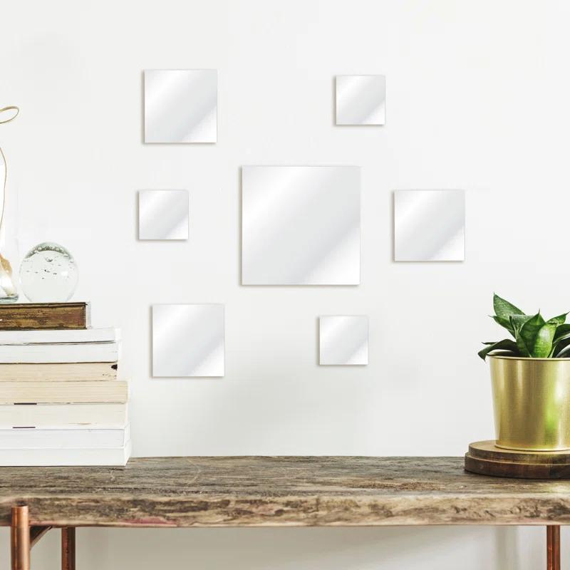 Elements Set of 7 Frameless Wall Mirrors