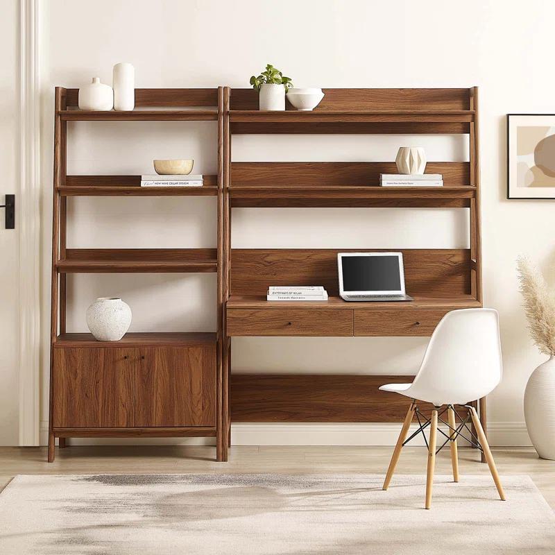 Modway Modway Bixby 2-Piece Wood Office Desk and Bookshelf