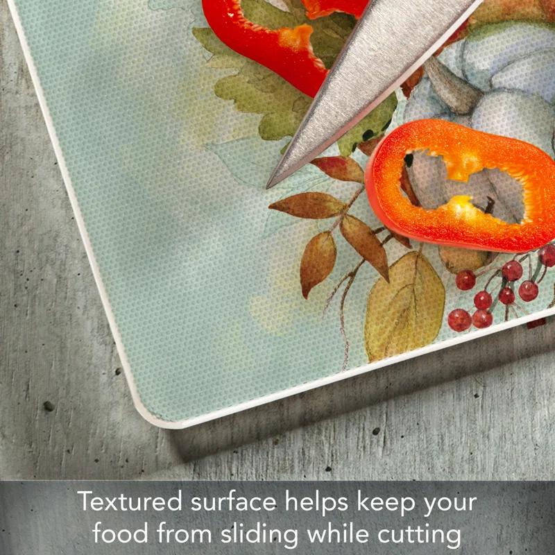 CounterArt CounterArt Harvest Blessings 3mm Glass Cutting Board 10” x 8”