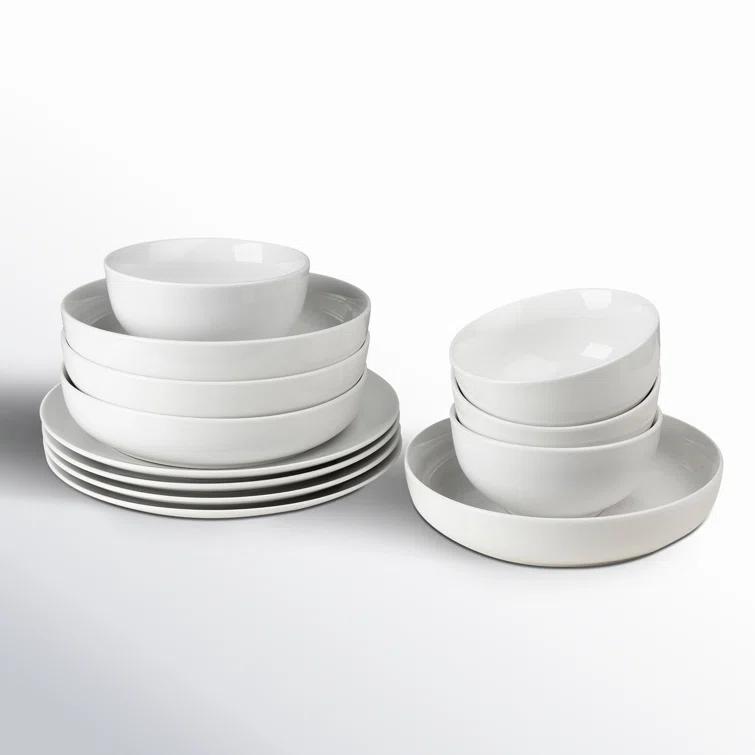 White Essential 12 Piece Dinnerware Set