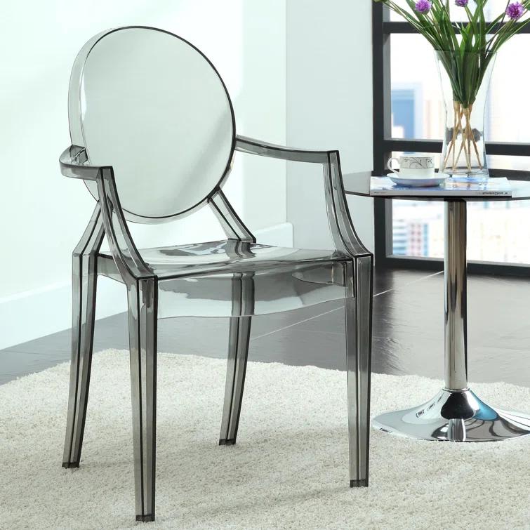 Plata Import Casper Dining Armchair in Smoke