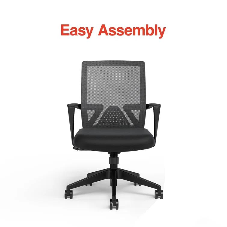 Staples Cartwright Ergonomic Fabric Swivel Task Chair, Black (ST62400)