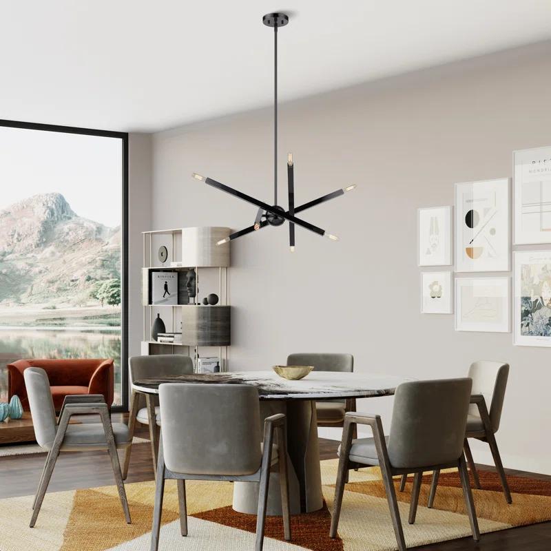 Mercury Row® Lydia 8 - Light Dimmable Modern Linear Chandelier