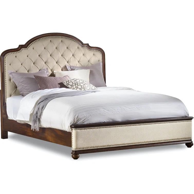 Hooker Furniture Leesburg King Upholstered Bed with Wood Rails