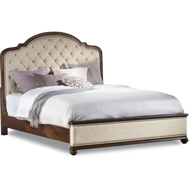 Hooker Furniture Leesburg King Upholstered Bed with Wood Rails