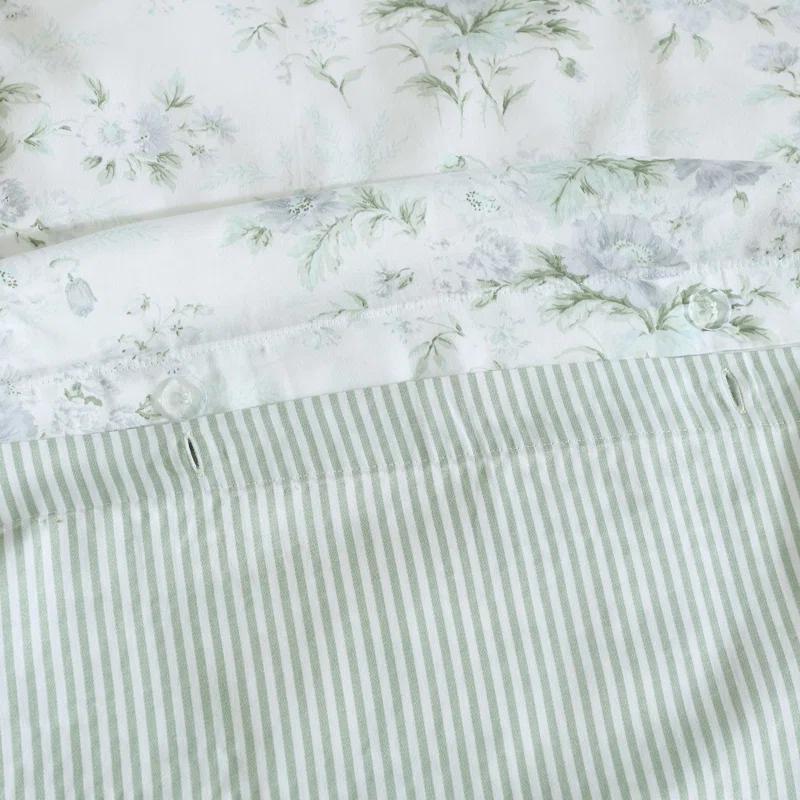 Laura Ashley Laura Ashley Arundel Cotton Reversible Grey Duvet Cover Set
