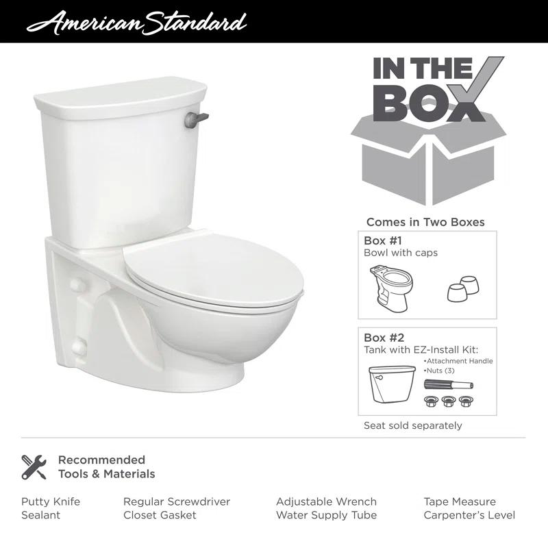American Standard 2882107.020 American Standard Glenwall 1.28 Gallons GPF Elongated Wall Mounted Kit (Seat Not Included)