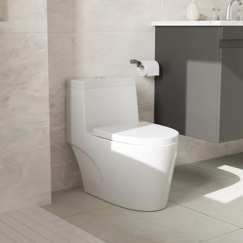 Sarlai S-MT112TD Sarlai 1.6 Gallons GPF Elongated Comfort Height Floor Mounted One-Piece Toilet (Seat Included)