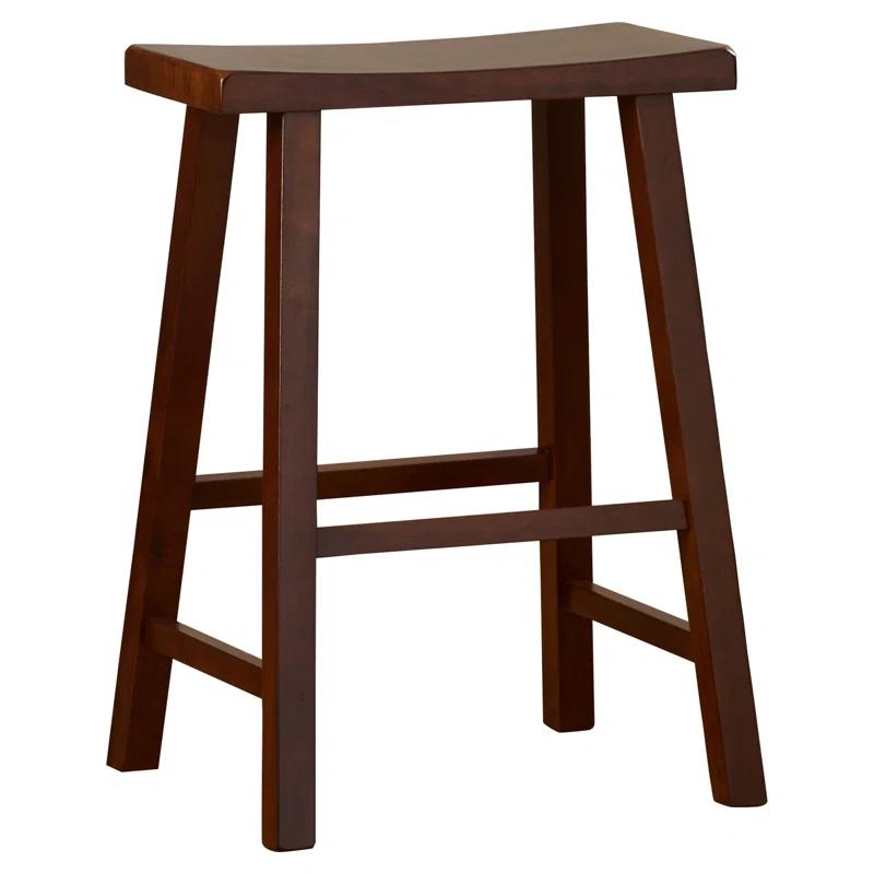 24" Saddleseat Counter Stool (Distressed Walnut)
