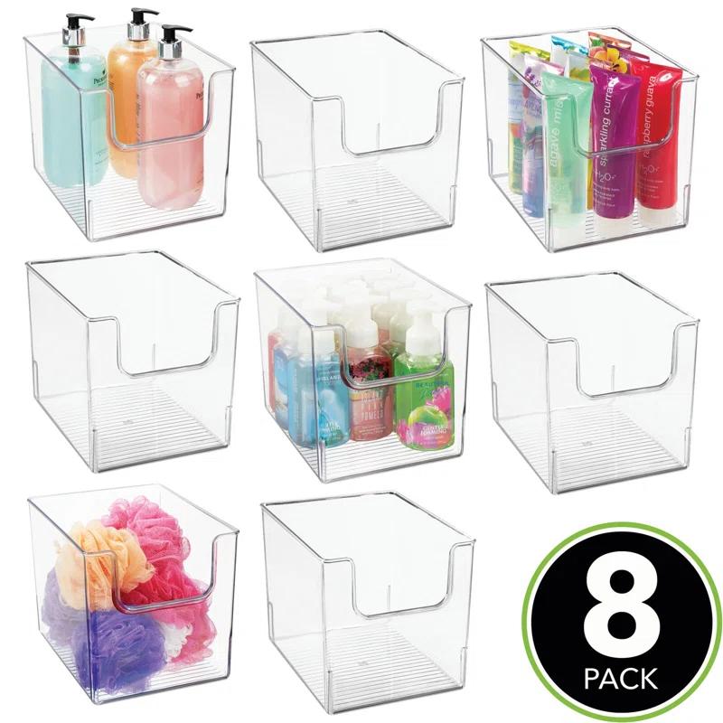 mDesign mDesign Plastic Bathroom Storage Organizer Bin with Open Front