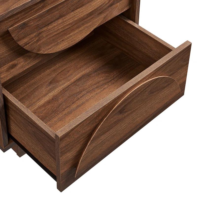 Modway Bulwark 2-Drawer Nightstand In Walnut