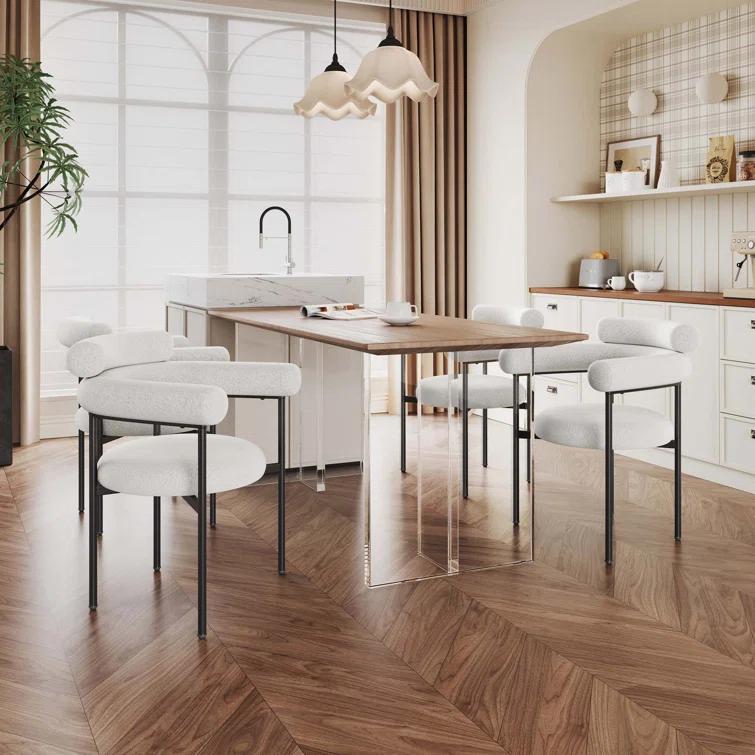 Wade Logan® Rylan Upholstered Armchair Dining Chairs (Set of 2)