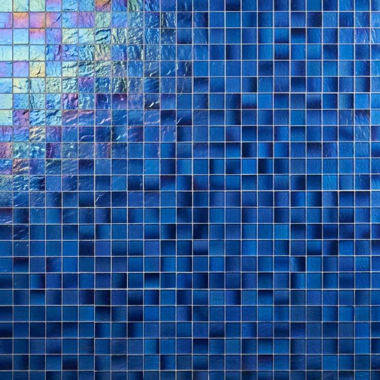 Speckle 11.73" x 11.73" Iridescent 2" Squares Glass Mosaic Wall Tile (0.95 Sq. Ft. / Sheet)