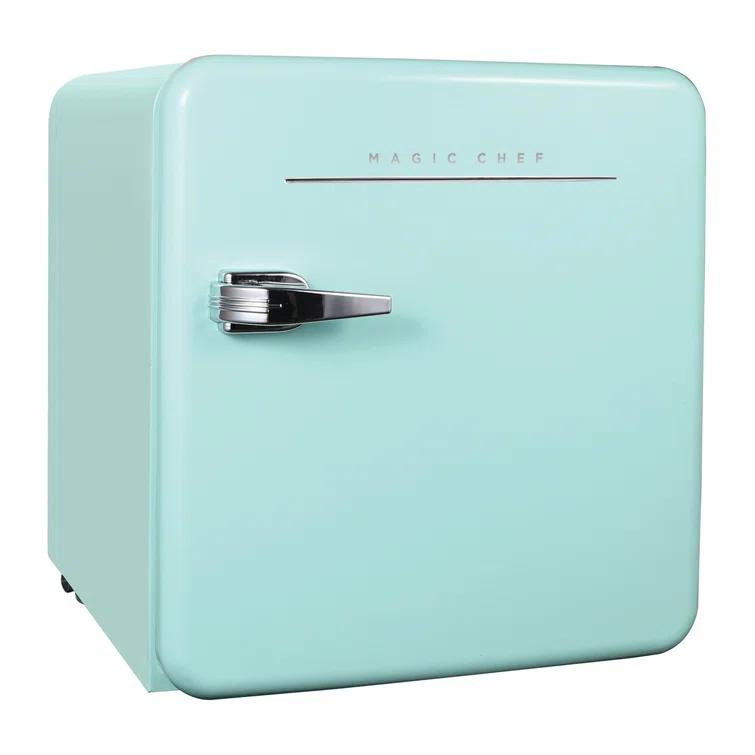 Magic Chef Magic Chef 1.6 Cubic Feet Retro Style Mini Fridge with Interior LED Light, Mint