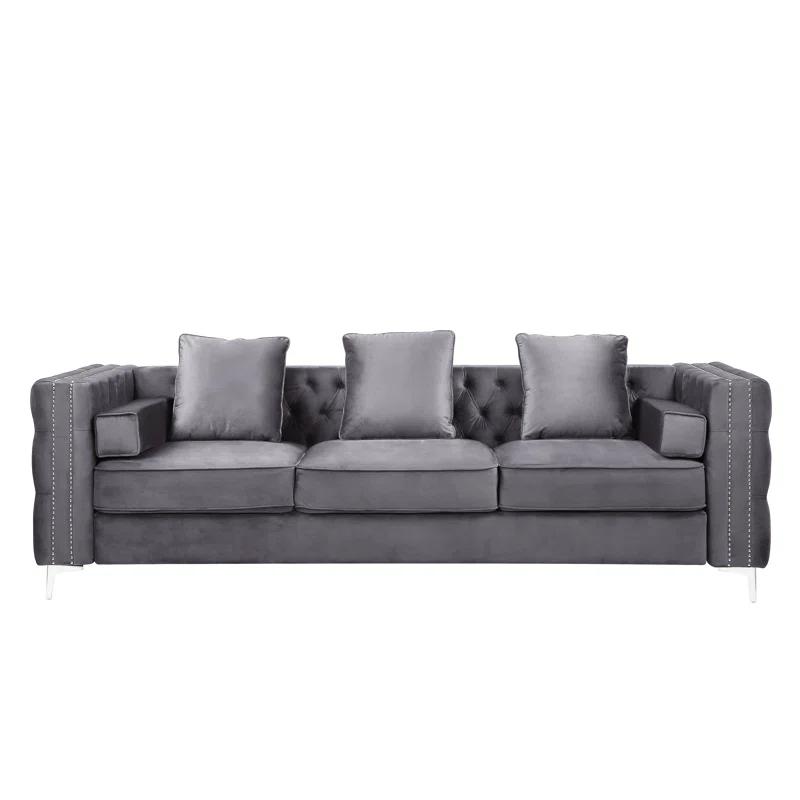 Orren Ellis 103'' Velvet Sofa