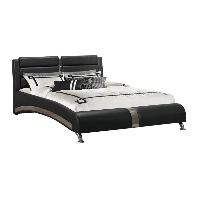 Artimiza Vegan Leather Sleigh Bed