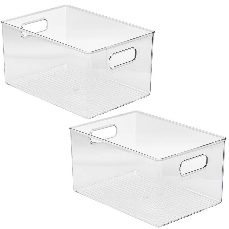 Sorbus Sorbus Large Plastic Kitchen, Pantry, and Fridge Storage Bins with Handles 2 Pack