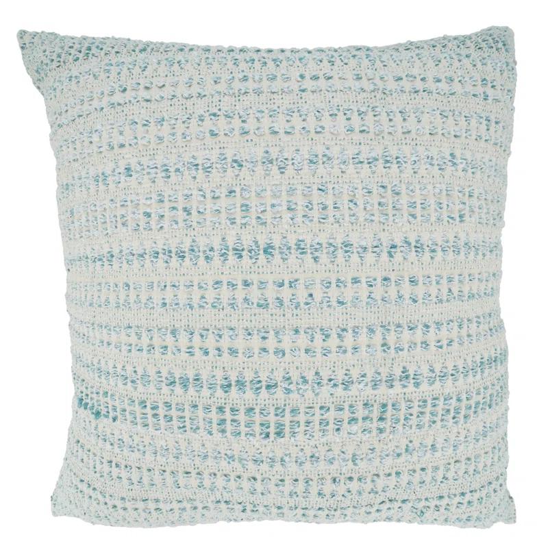 Saro Celeste Collection Geometric Cotton Blend Throw Pillow