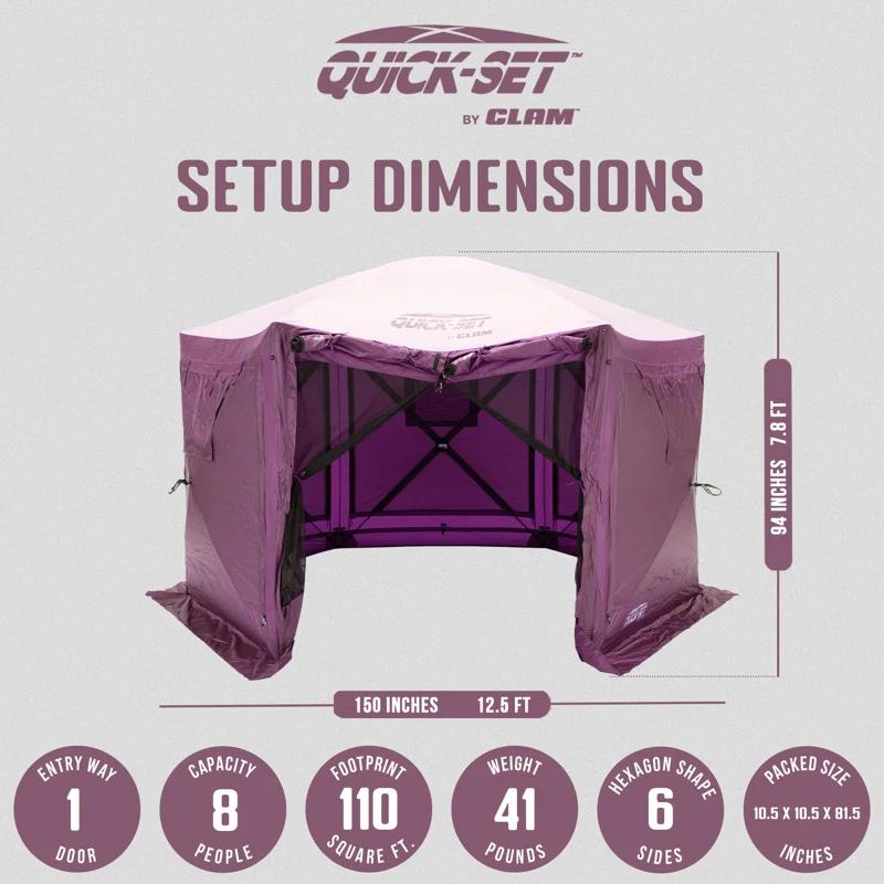 Clam CLAM Quick-Set Pavilion Portable Outdoor Canopy Shelter